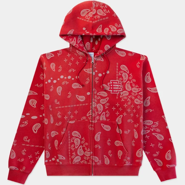 Eric Emanuel EE® Paisley Zip-Up Hoodie Red