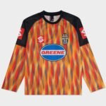 Red Vertical Pattern W Black Accent Sleeves EE®