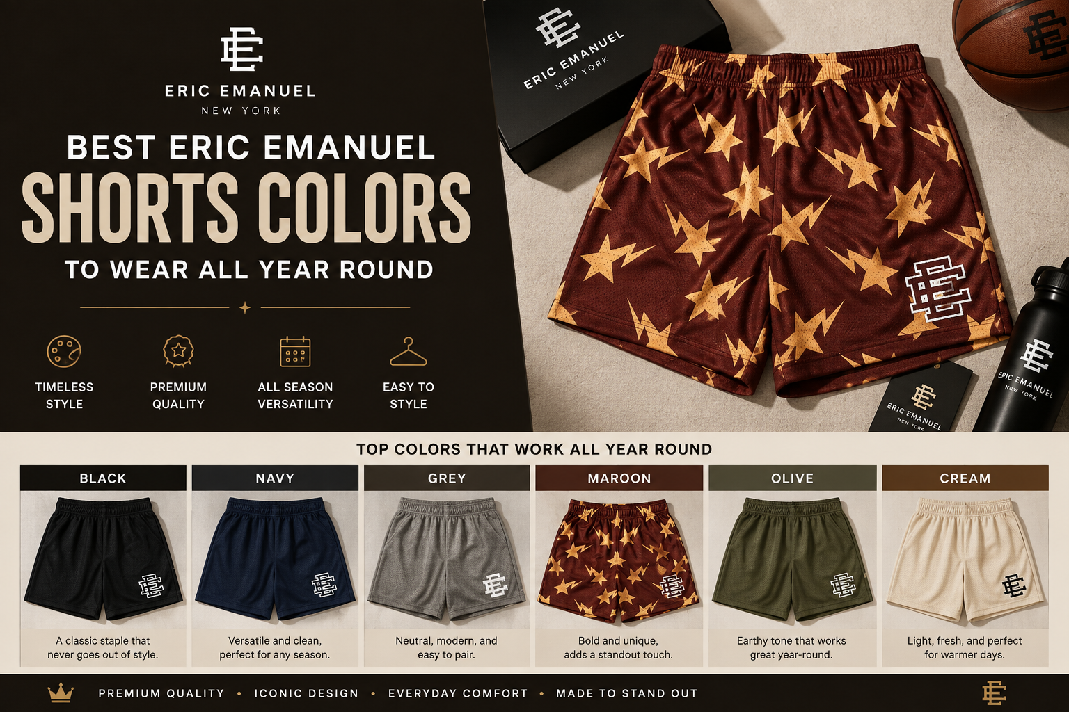Best Eric Emanuel Shorts Colors to Wear All Year Round